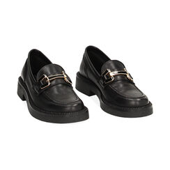 Mocassino nero in pelle, Primadonna, 23L625103PENERO035, 002 preview