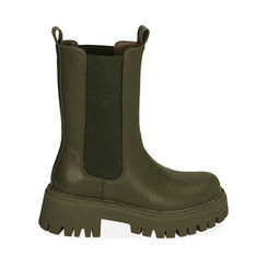 Bottines Chelsea vert militaire, talon 5,5 cm , 200614805EPMILI035, 001a