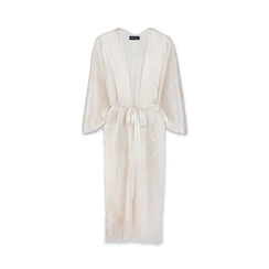 Poncho donna bianco-oro in tessuto, Primadonna, 25B450210TSBIORUNI, 001a