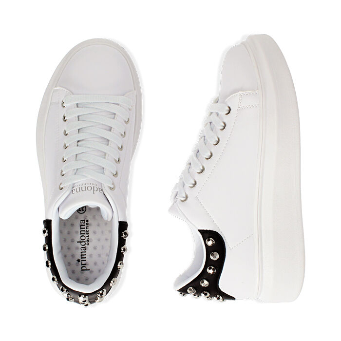 Sneakers da donna bianche, zeppa 5 cm | Primadonna Collection