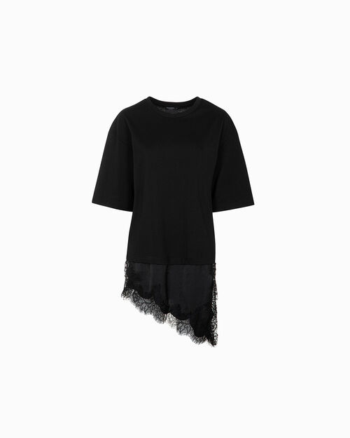 Camiseta negra de mujer de dise&ntilde;o esencial, BLACK