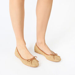 Ballerine donna biege in raffia, Primadonna, 254986979RFBEIG035, 002 preview