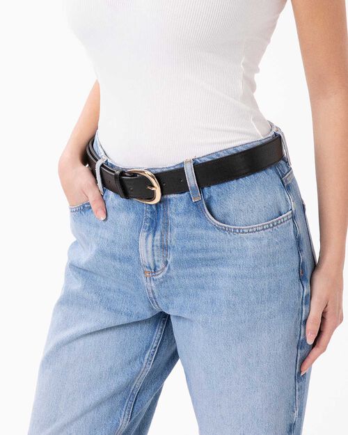 ACCESSOIRES TAILLE SYNTHETIQUE CUIR NERO, BLACK