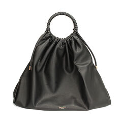 Borsa a mano nera con manico circolare, Primadonna, 262341875EPNEROUNI, 001a