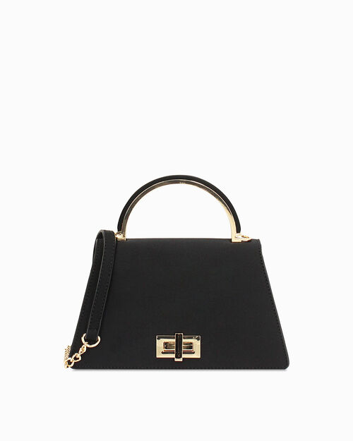 Mini bag nera con tracolla removibile, BLACK