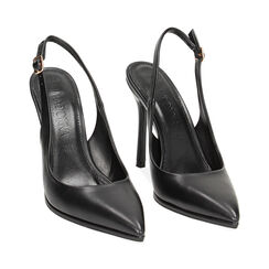 Décolleté slingback nere, tacco 10 cm, Primadonna, 232186203EPNERO037, 002 preview