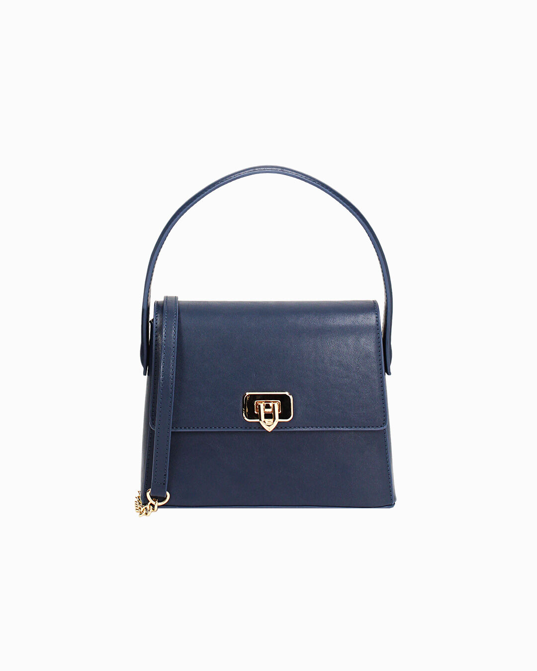 Mini bag blu con tracolla rimovibile