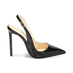 Décolleté slingback nere, tacco 11 cm, Primadonna, 232186002ABNERO036, 001 preview