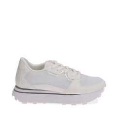 Sneakers bianche in tessuto tecnico , SPECIAL SALE, 177519601TSBIAN041, 001a