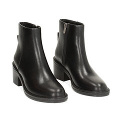 Tronchetto nero basic, tacco largo 5 cm, Primadonna, 242723602EPNERO036, 002 preview