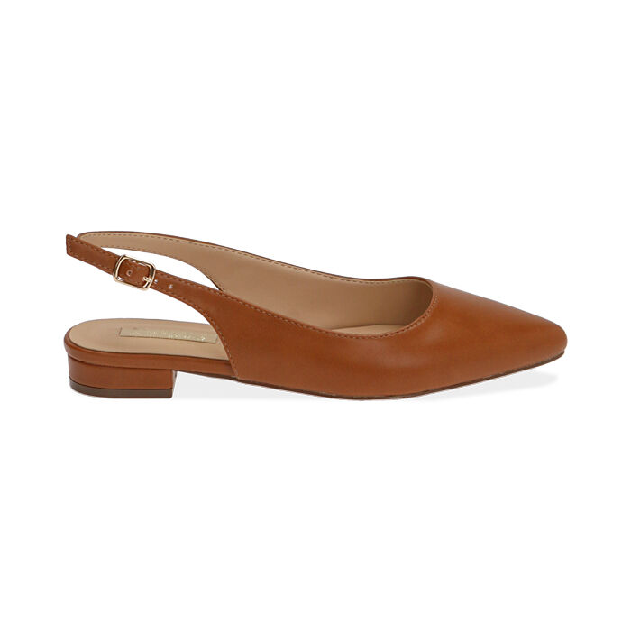Slingback cognac clearance