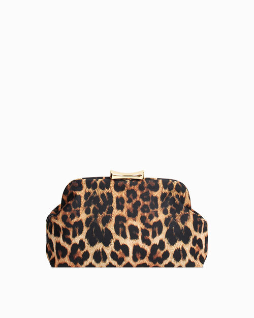 Pochette leopard con tracolla removibile, LEOPARD