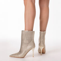 Botines oro tac&oacute;n 9 cm, Primadonna, 272127721EIOROG035, 002 preview