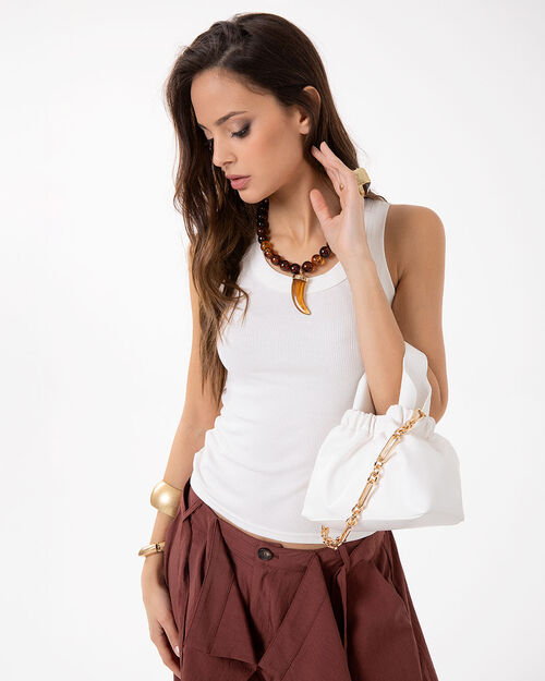BORSA MINI BAG SINTETICO BIAN, WHITE
