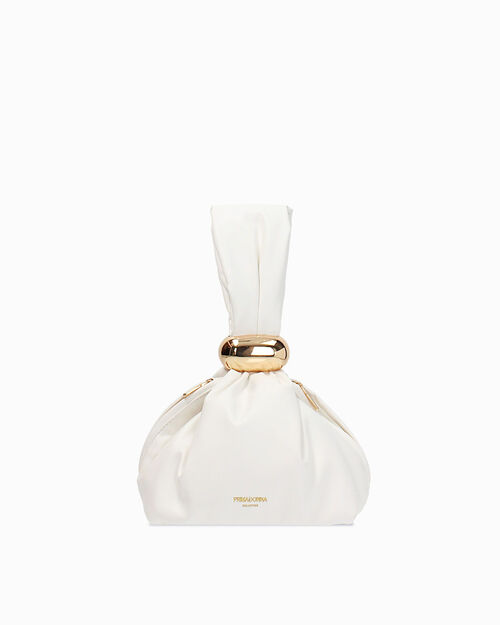 Mini bag bianca con charme, WHITE