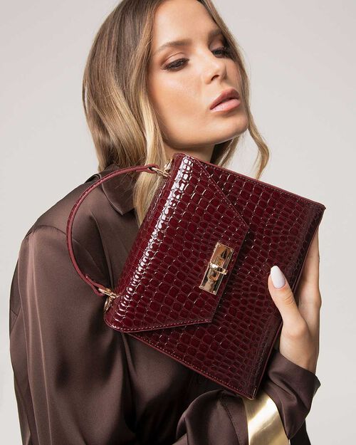 Cherry mini bag with crocodile effect, CHESS