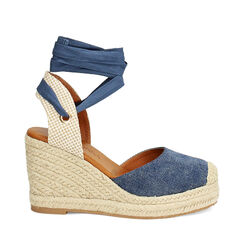 Alpargatas de mujer jeans en tela, Primadonna, 254920101CAJEAN036, 001a