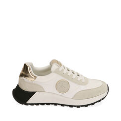 Sneakers bianche in lycra , Primadonna, 200625103LYBIAN035, 001a