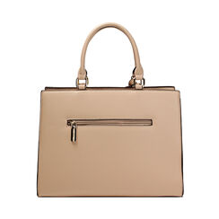 Bolso de mano beige con bandolera removible, Bolsos, 275700519EPBEIGUNI, 004 preview