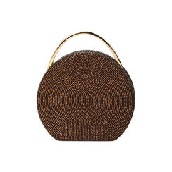 Clutch bronzo in microfibra con strass, Primadonna, 261124356MPBRONUNI, 004 preview