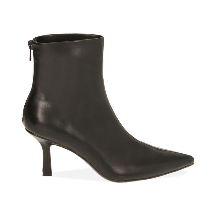 Ankle boots neri, tacco 7,5 cm , Primadonna, 204920401EPNERO035