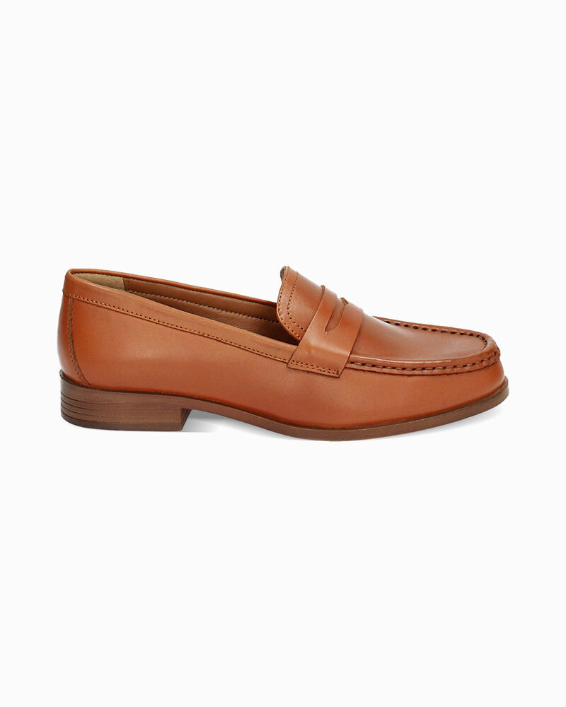 Mocassini cognac in pelle image number null