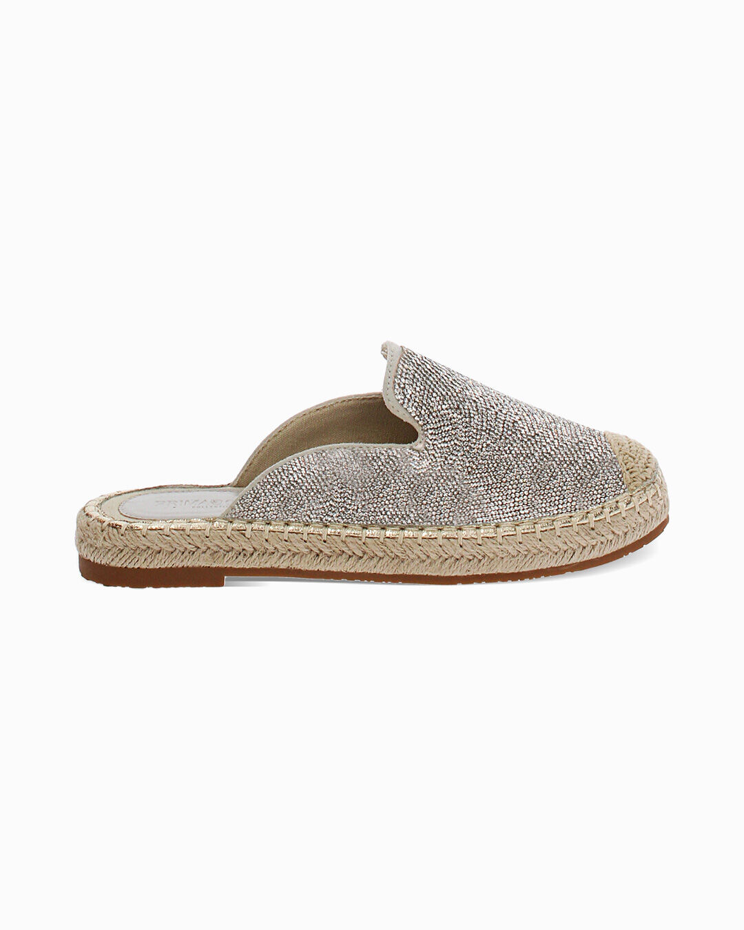 Sabot argento con pietre scintillanti
