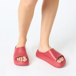Sandalias de playa para mujer rojas en PVC, Primadonna, 254740613PVROSS036, 002a