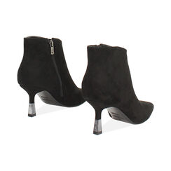 Bottines noires en microfibre avec talon de 7,5 cm, Primadonna, 264911701MFNERO035, 004 preview