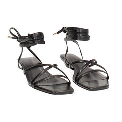 Sandalo donna nero intrecciato, Primadonna, 25P800119EPNERO035, 003 preview