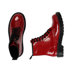 Anfibi rossi in vernice, Stivaletti, 142801501VEROSS036, 003 preview