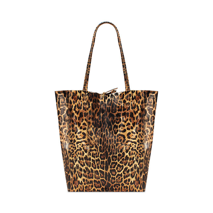 Borsa a spalla donna leopardata quadrata, Primadonna, 240804152LMLEOPUNI