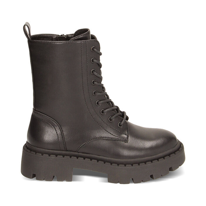 Anfibi donna neri platform 4 cm Primadonna Collection