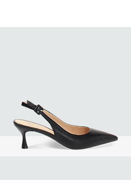 Décolleté slingback femme noires simples