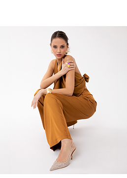 Décolleté slingback oro