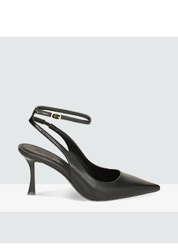 Zapatos de tacón descubierto negros