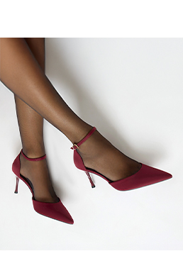 Chaussure à cambrure ouverte bordeaux