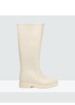 Bota beige claro en PVC