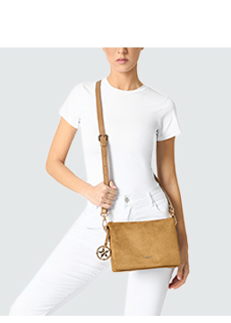 Pochette cognac en microfibre