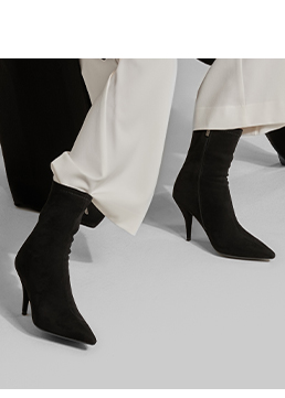 Botines negros en microfibra