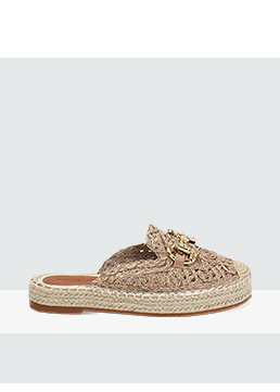Sabot taupe in raffia