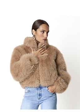 Fourrure synthétique chameau