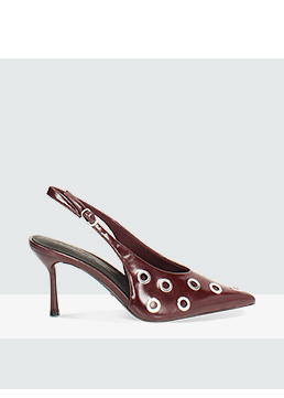 Escarpin à bride arrière bordeaux