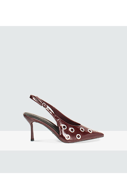 Salón destalonado burdeos