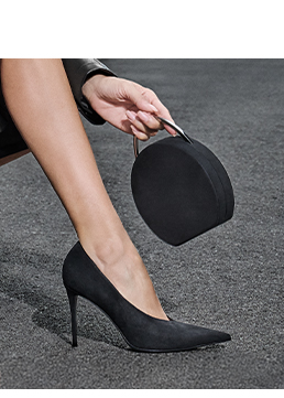 Escarpin noir en microfibre