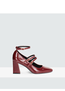 Escarpin bordeaux brillant