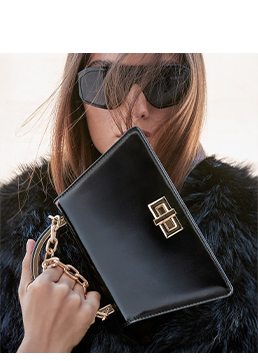 Mini sac noir brillant