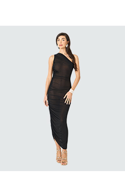 Vestido negro en tejido