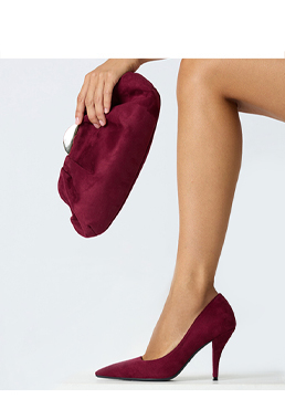 Décolleté bordeaux in microfibra