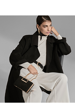 Clutch noire en microfibre avec bandoulière